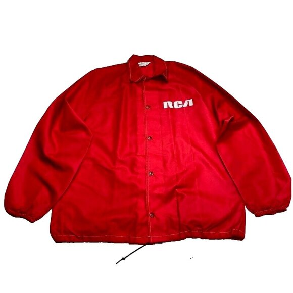 VTG RCA Victor Record Label Snap Jacket M Duckster Sportswear Radio Music‎ 1960s - Picture 1 of 4